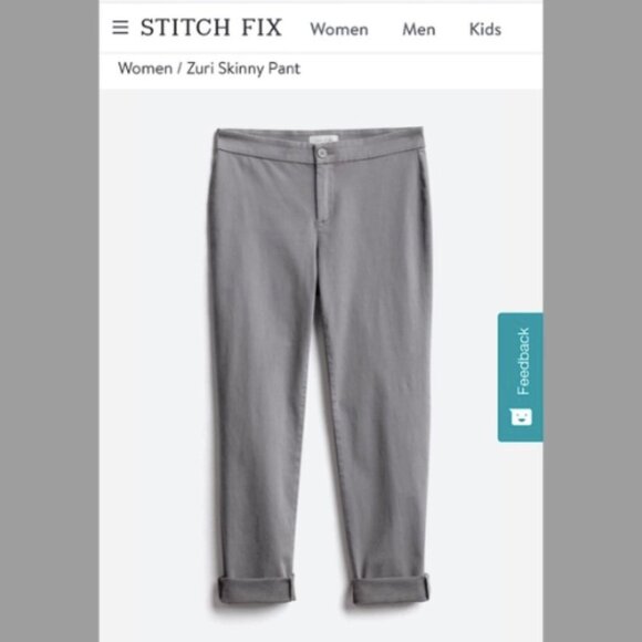 NWOT Lila Ryan The Zuri Skinny Pants Steel Gray Tapered Trouser Brushed Satin - Picture 2 of 4